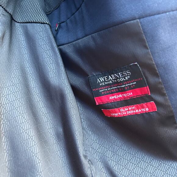 awearness by kenneth cole navy blazer - Picture 4 of 6